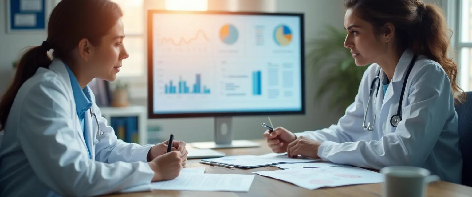 Patient confidently discussing healthcare decisions with doctor using advocacy techniques