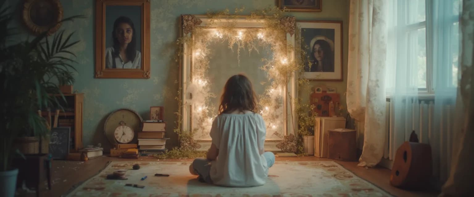 Teenagers engaging in creative self awareness exercises to discover their true selves