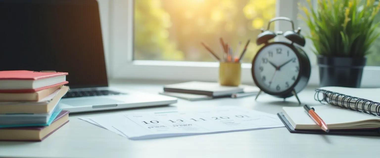 Student creating a study plan to overcome procrastination and improve learning organization and academic focus