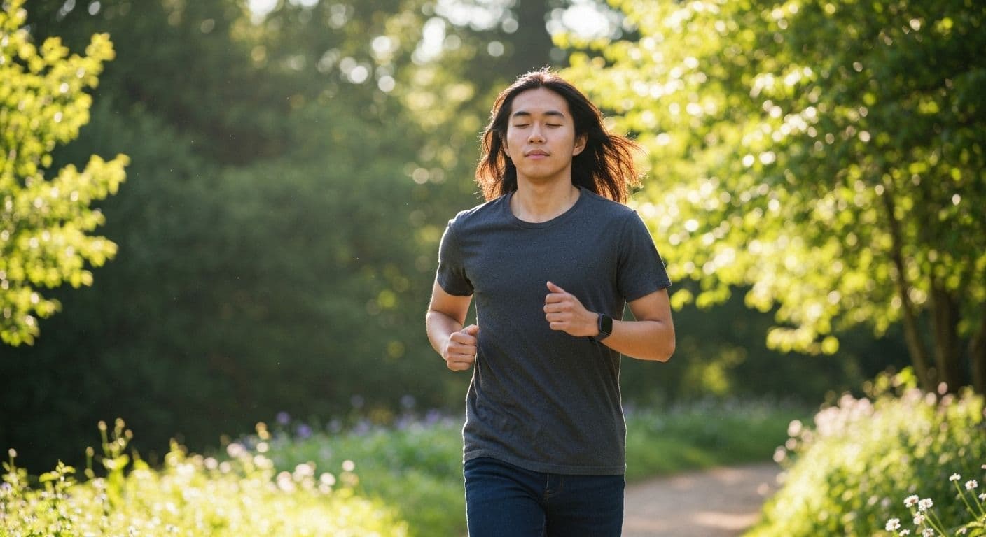 Person exercising outdoors during relationship heartbreak recovery journey