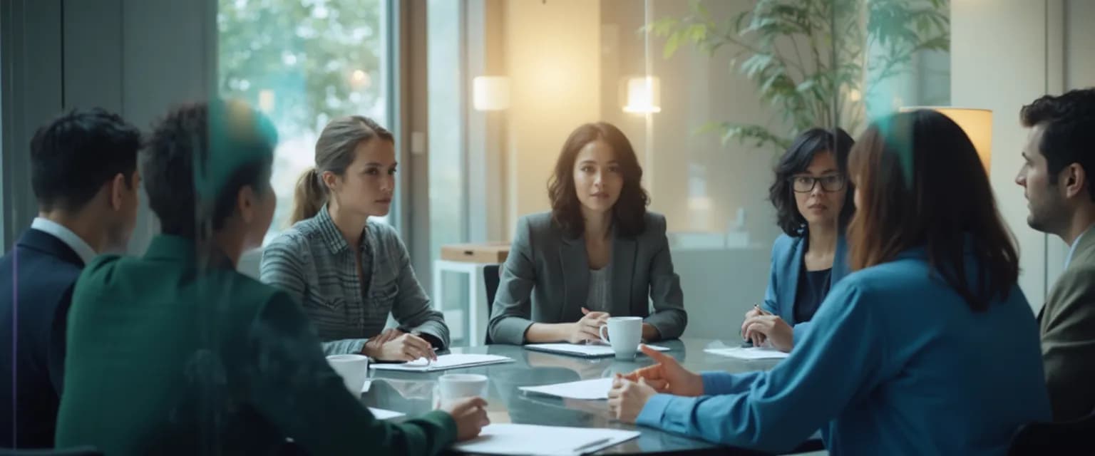 Team members engaging in mirror moment exercise to improve self awareness in group work