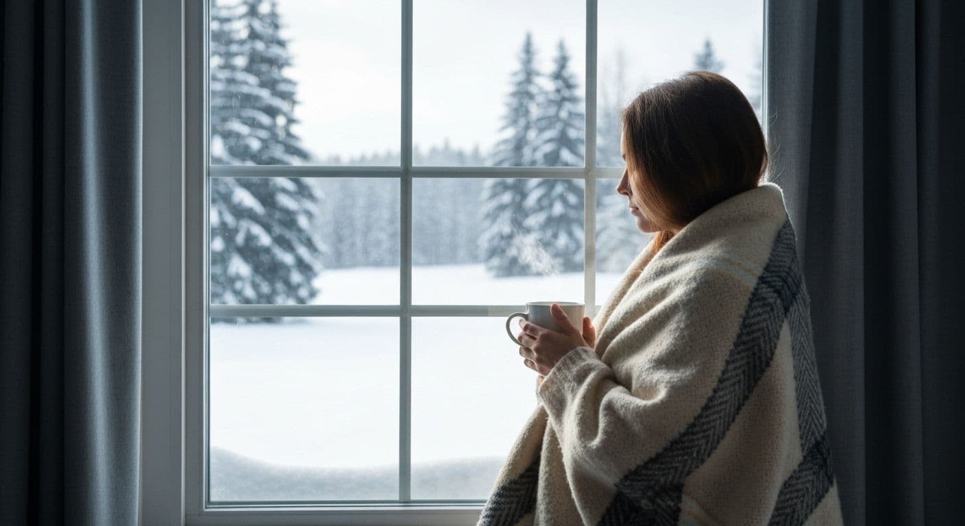 Person peacefully reflecting while dealing with grief during the holidays with clear emotional boundaries