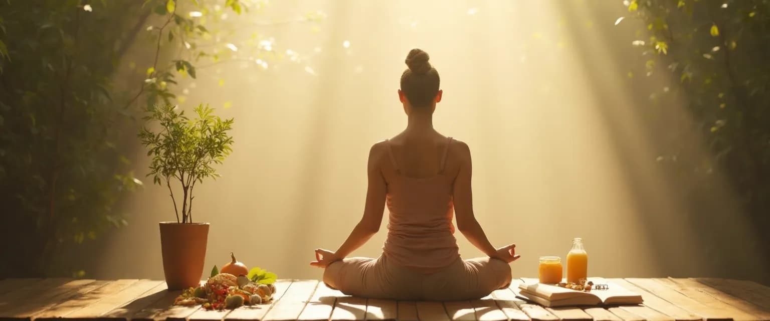 Person practicing daily healthy life healthy mind activities for whole-person wellness