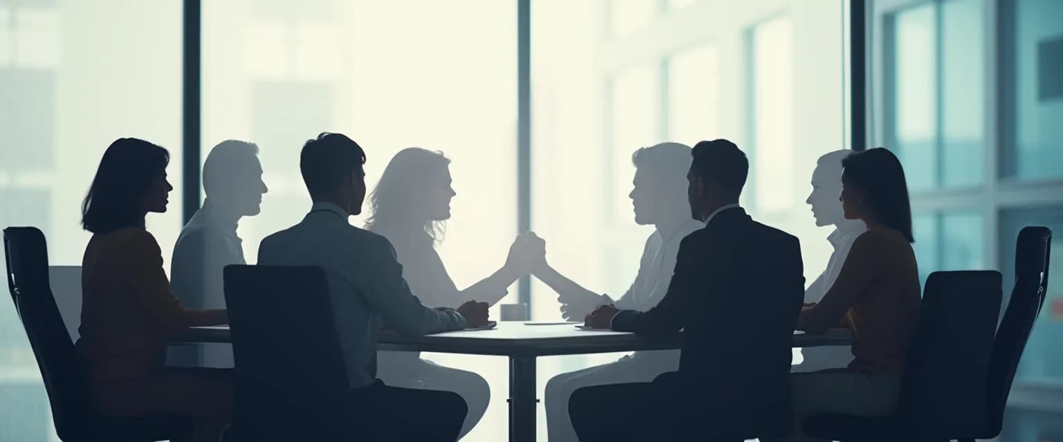 Team members working together with improved interpersonal self-awareness skills