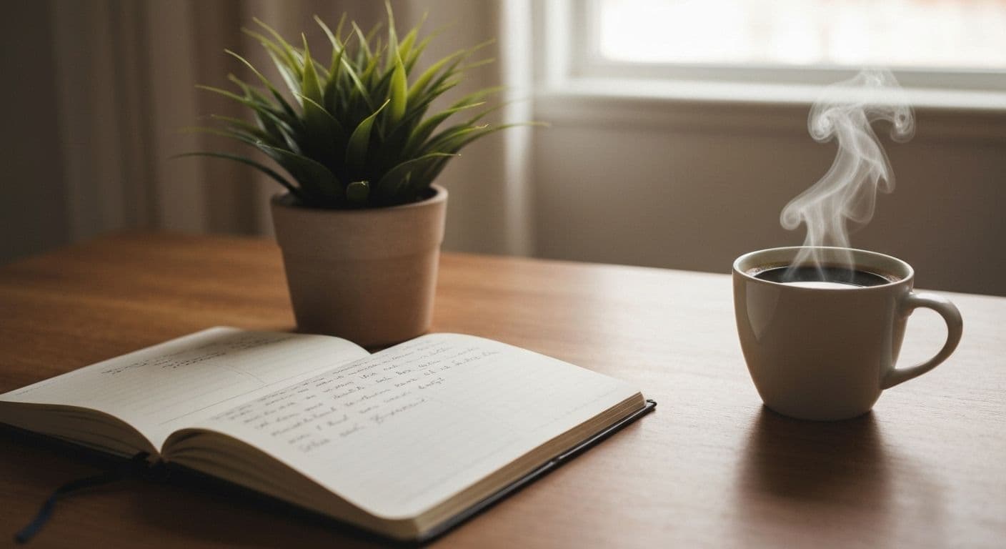 Person implementing daily rituals for designing the mind and rewiring thinking patterns