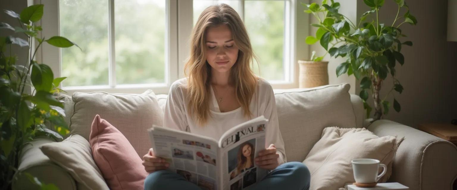 Person mindfully engaging with news about recent celebrity breakups on their phone