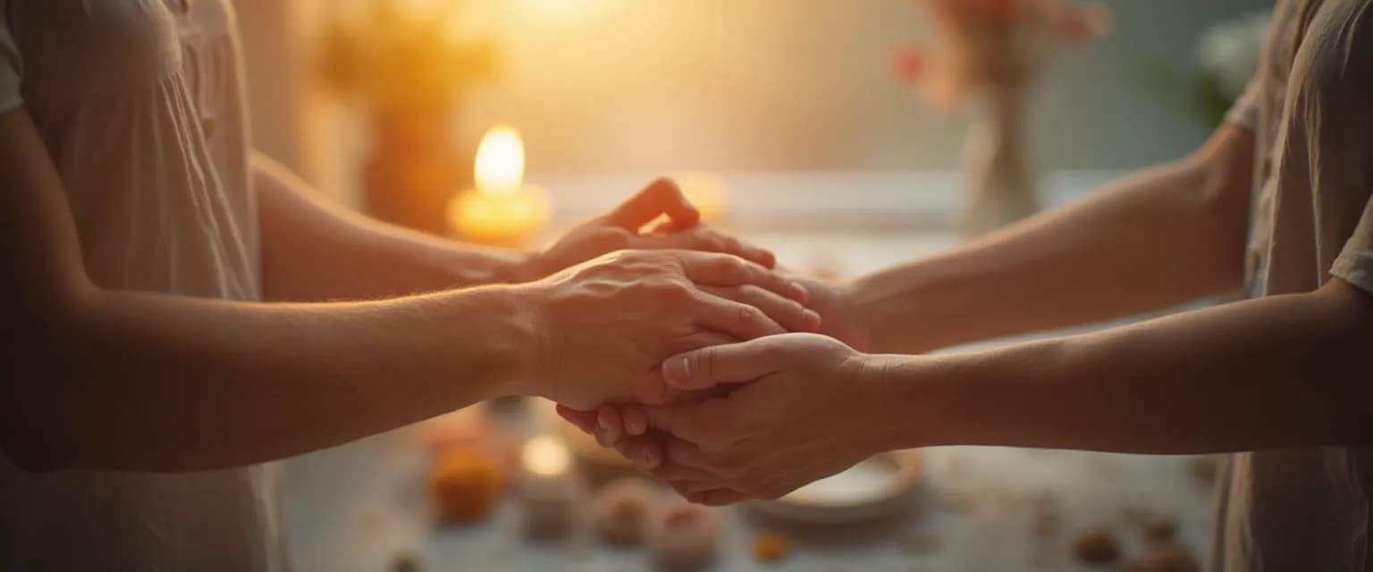 Person comforting someone who lost a loved one with thoughtful words beyond 'I'm sorry'