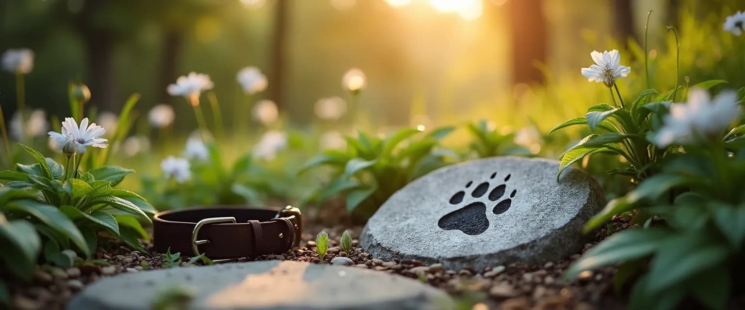 Person creating a memorial to help get over the loss of an animal friend