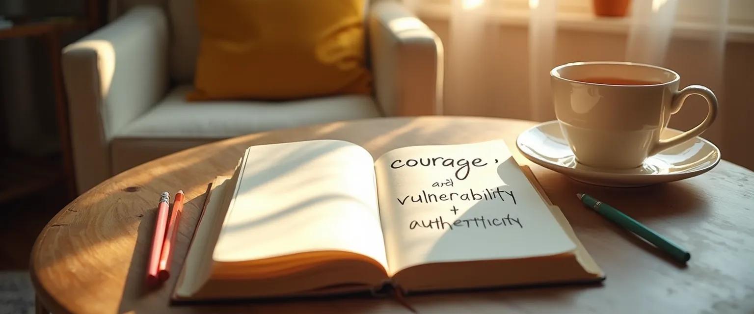 Self-awareness exercises inspired by Brené Brown's teachings on authenticity and vulnerability