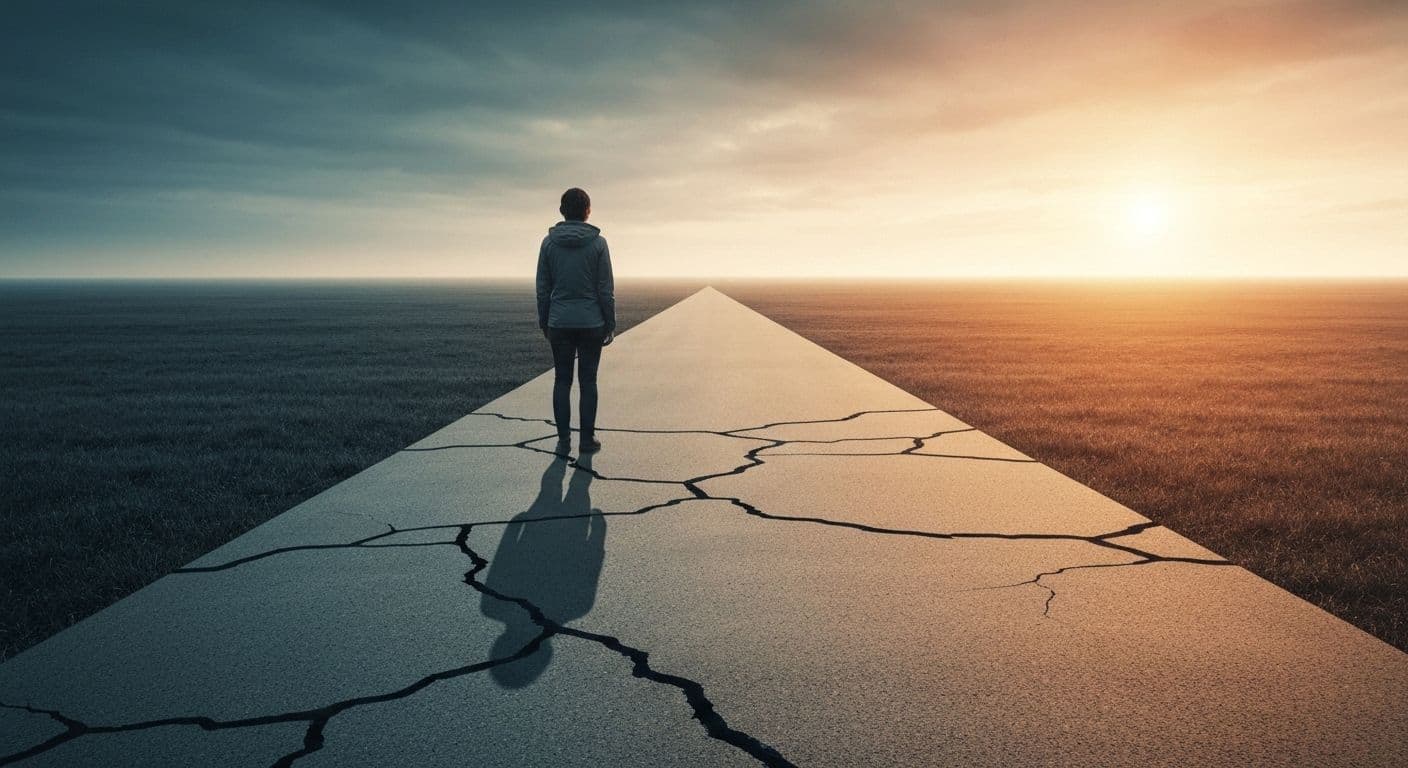 Person experiencing sudden loss realizing the 5 stages of grief don't apply to their situation