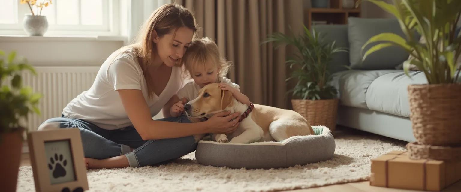 Parent supporting child through different types of grief after pet loss