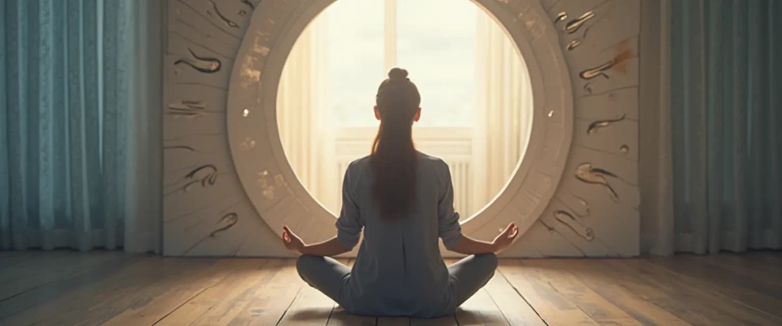 Person practicing mindfulness as part of the process of self awareness