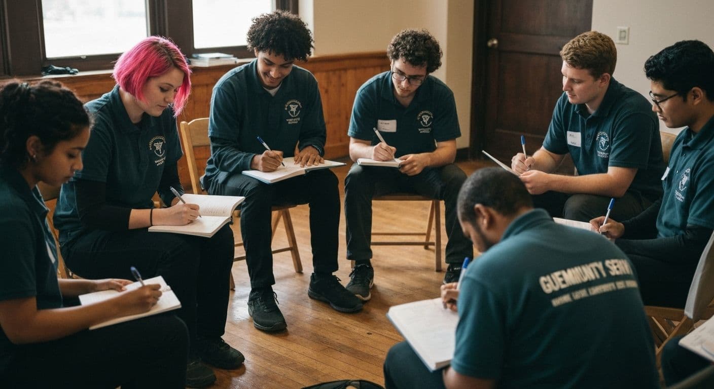 NSTP students practicing self awareness and self management during community service project leadership activities