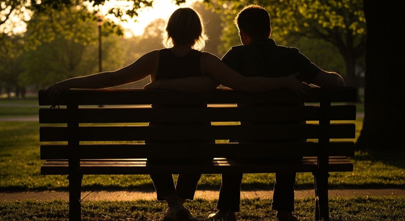 Person offering comforting presence to someone grieving, illustrating what to say to someone who loses a loved one through silent support