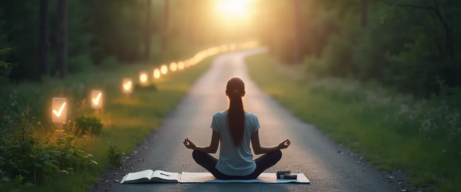 Visual diagram of 50 examples of self awareness organized in five categories for daily reflection