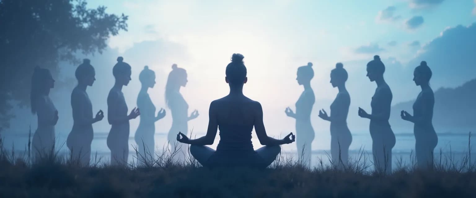 Person using unconventional techniques to increase personal confidence and self-awareness