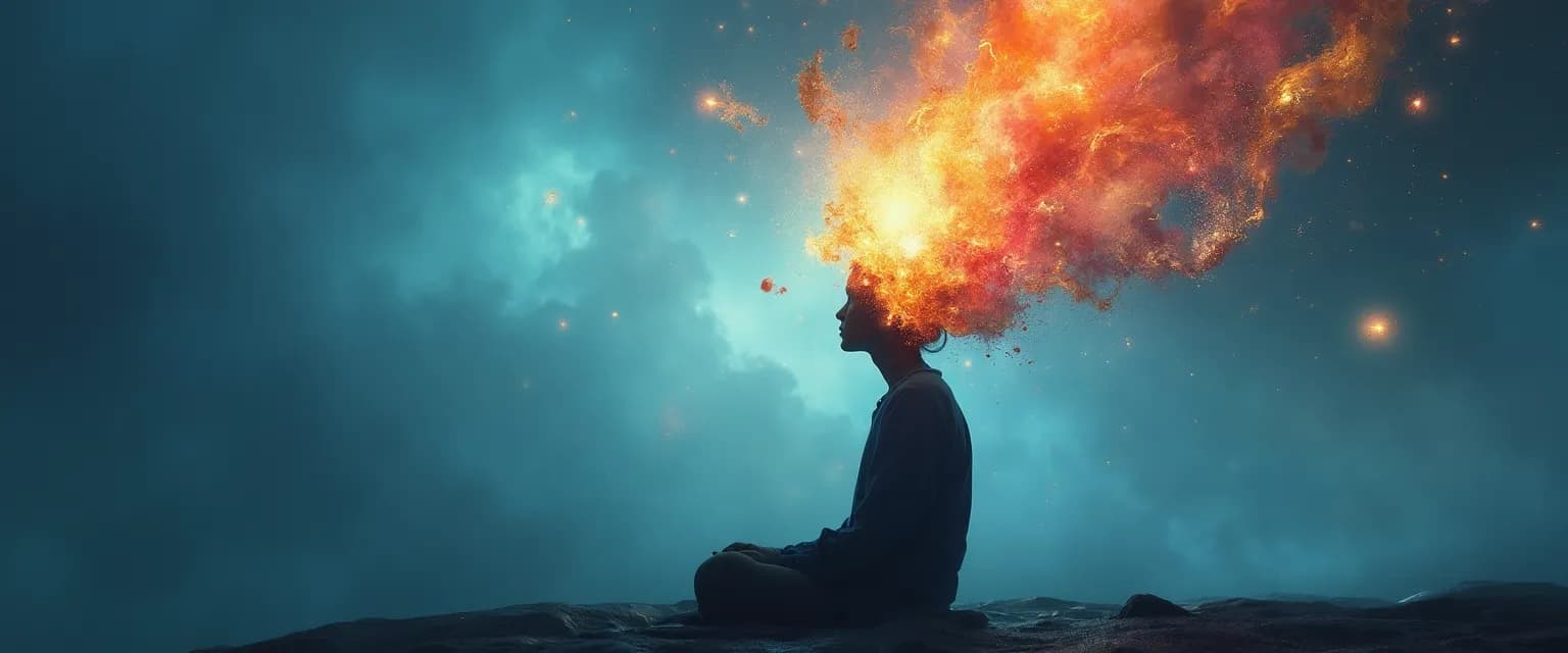 Person experiencing a liberated mind through alternative mental freedom techniques