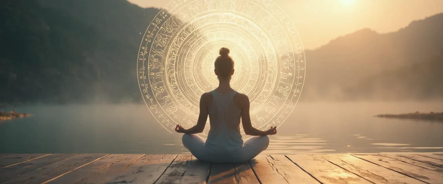 Person practicing ancient mind and soul connection techniques in modern setting