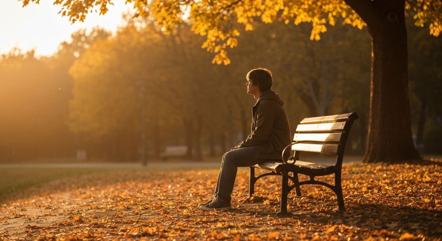 Person peacefully reflecting on their unique healing from heartbreak journey at their own pace
