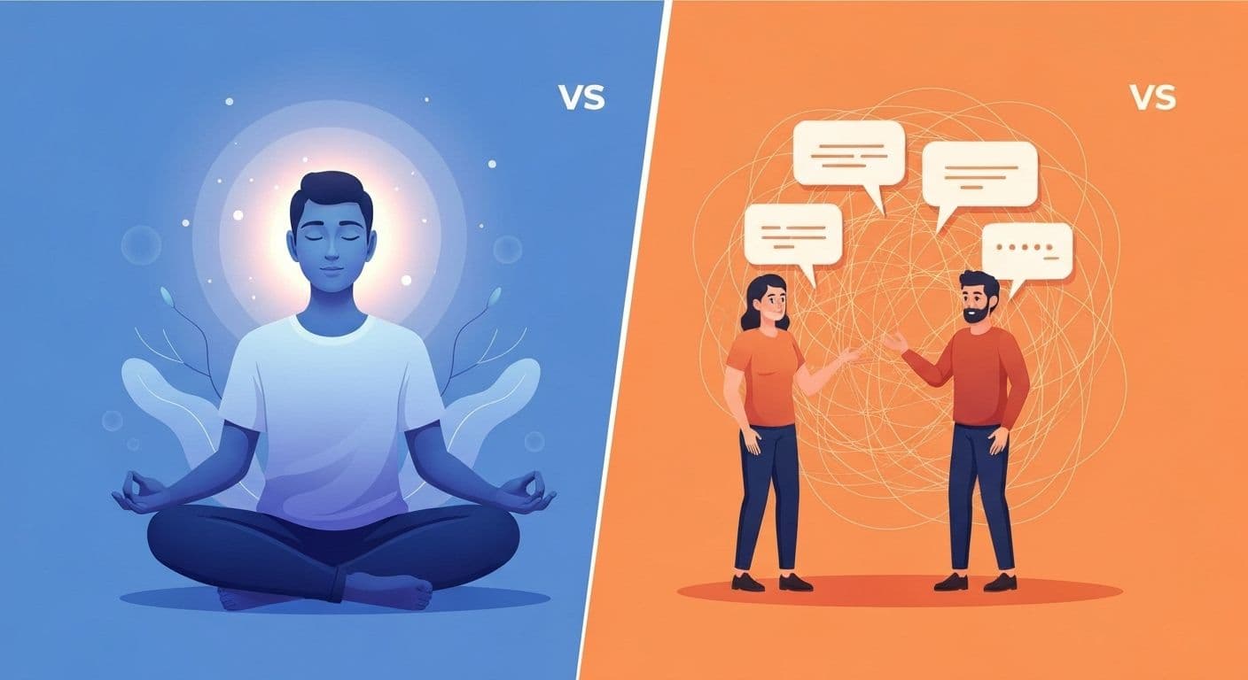 Person practicing mind meditation for emotional regulation and building inner resilience