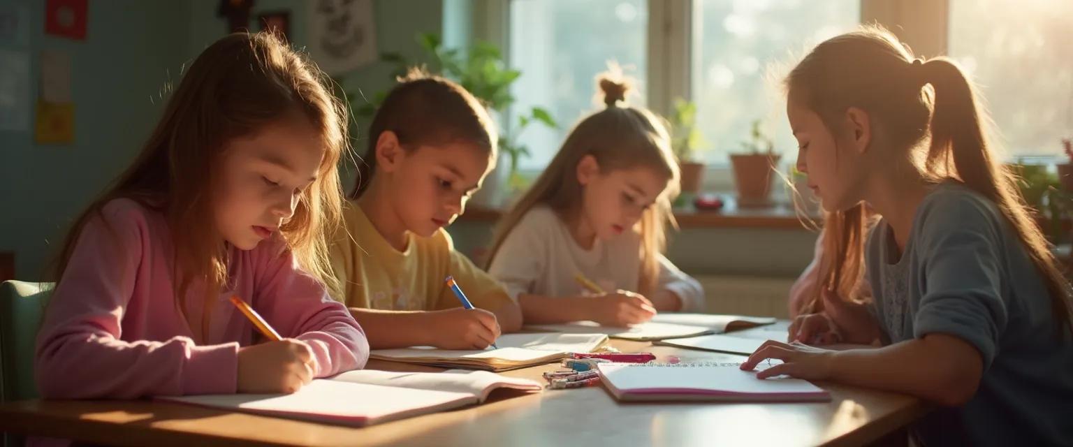 Teacher helping students develop self-awareness through emotional intelligence activities