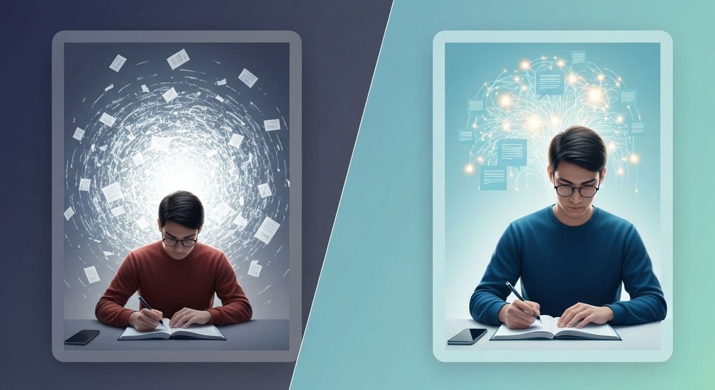 Person reflecting on their learning process demonstrating self awareness in learning for better memory retention