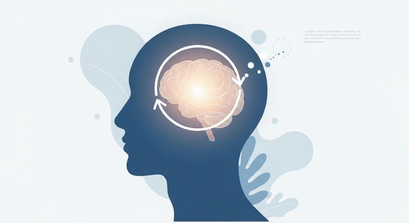 Person practicing mindfulness techniques while moving on from heartbreak and breaking negative thought loops