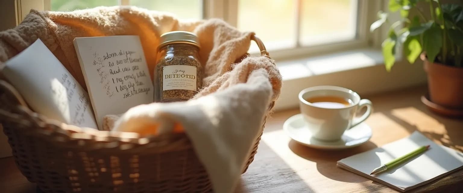 Thoughtful gift baskets to give someone who is grieving with comfort items and practical support