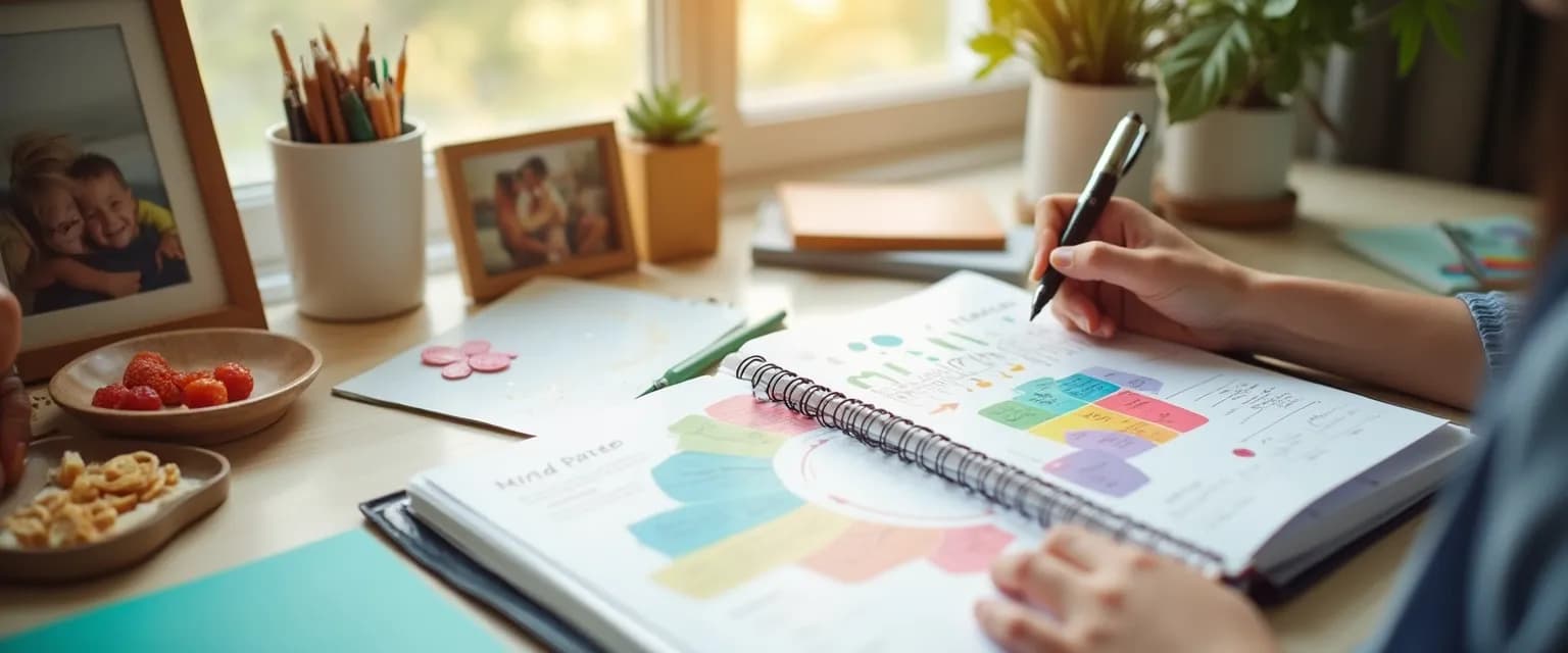 Parents implementing the Healthy Mind Platter activities with their children