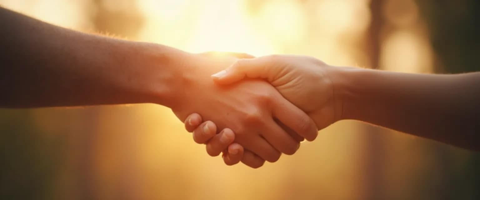 Two people having a respectful conversation during a short term relationship breakup