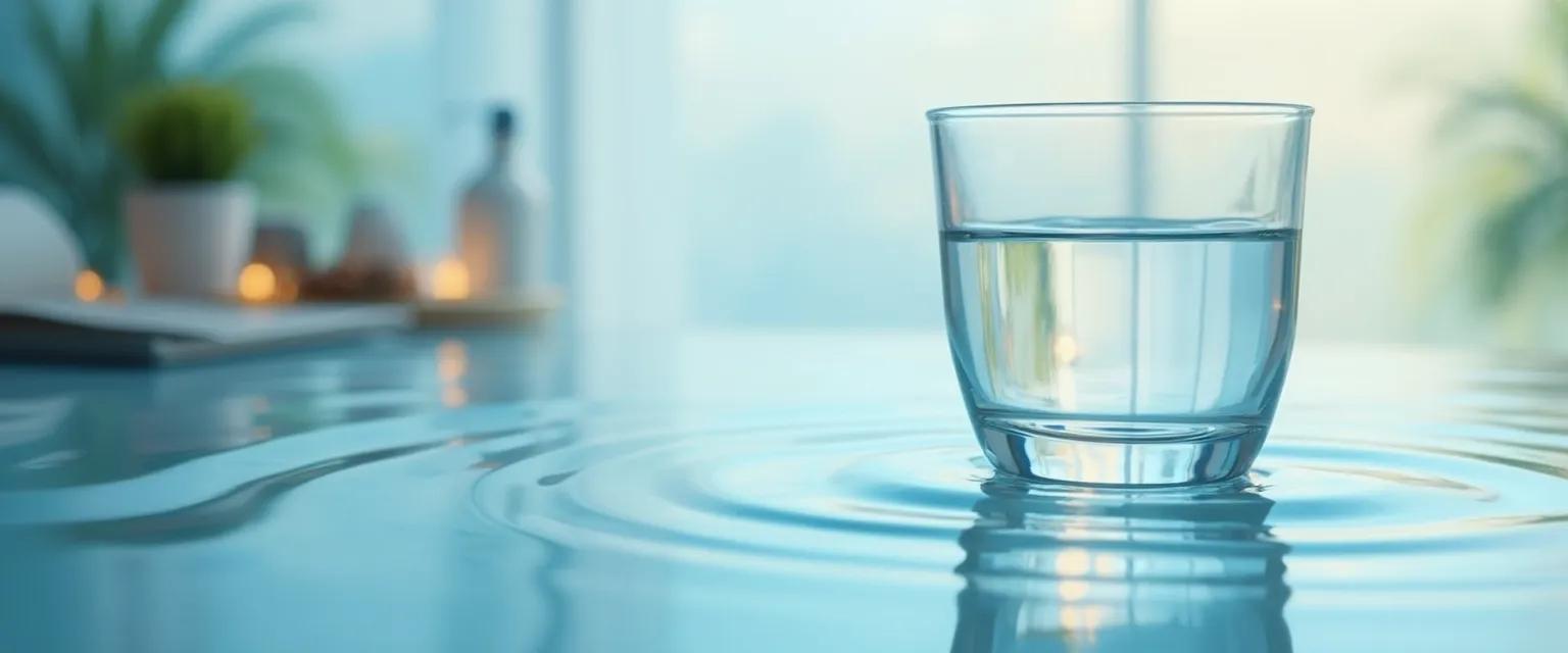 Person demonstrating mind like water approach to stress with calm expression amid chaotic environment