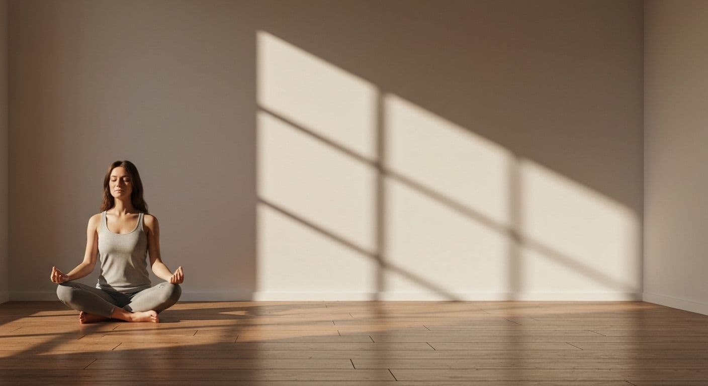 Person practicing mindfulness during everyday activities at home without searching for mindfulness near me