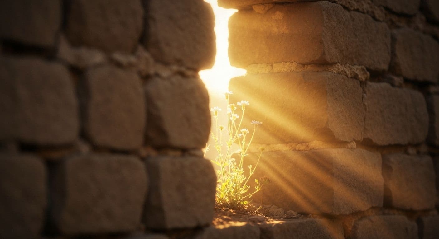 Person reflecting peacefully after heartbreak using Rumi's wound metaphor for emotional healing