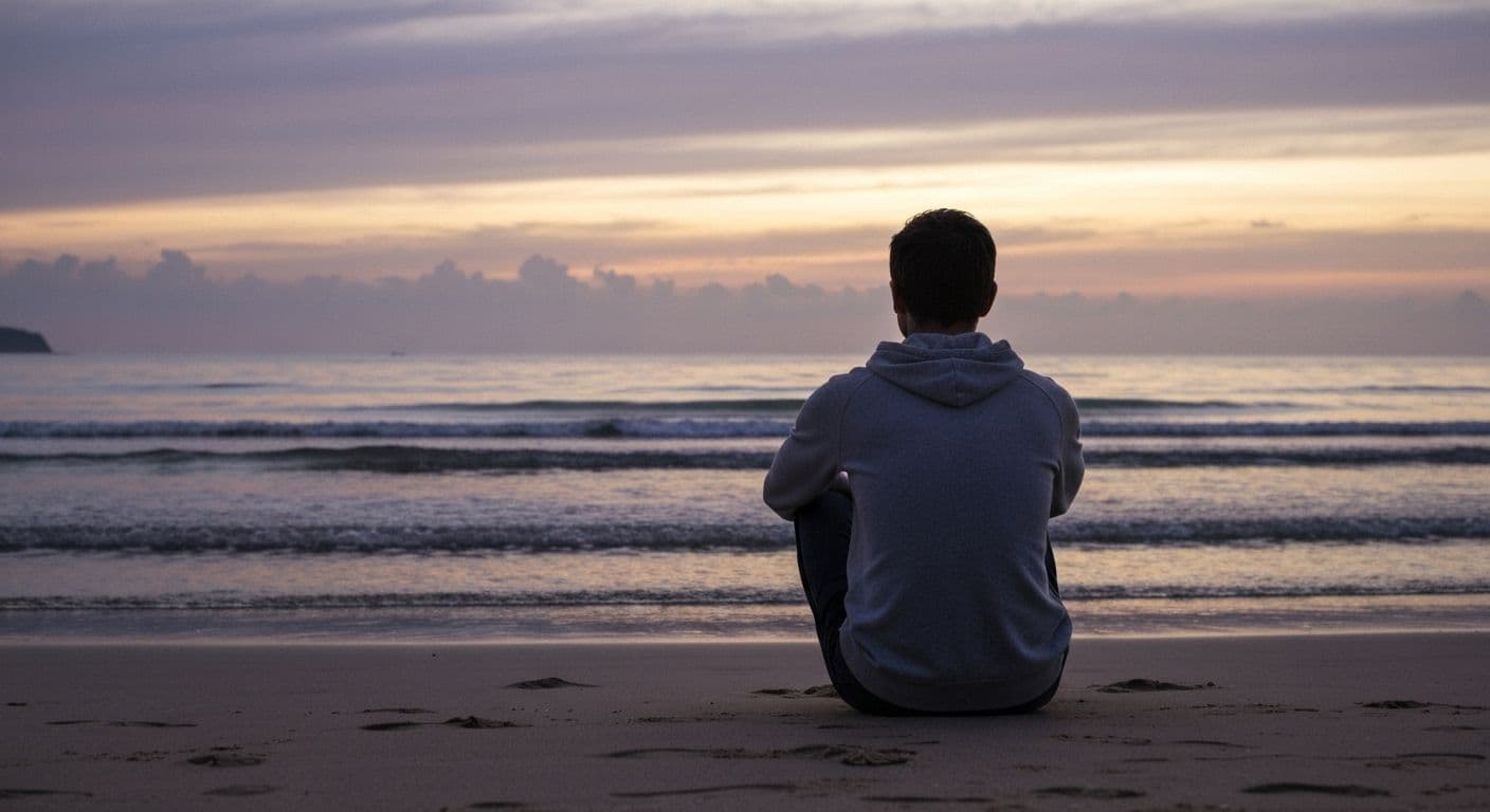 Person reflecting peacefully after learning healthy alternatives to breakup spells for processing grief