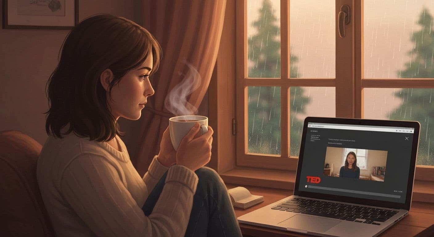 Person practicing TED talk heartbreak techniques while sitting peacefully, representing emotional healing and recovery