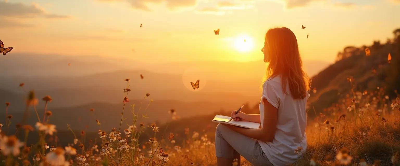 Person reflecting on their personal happiness definition away from societal influences