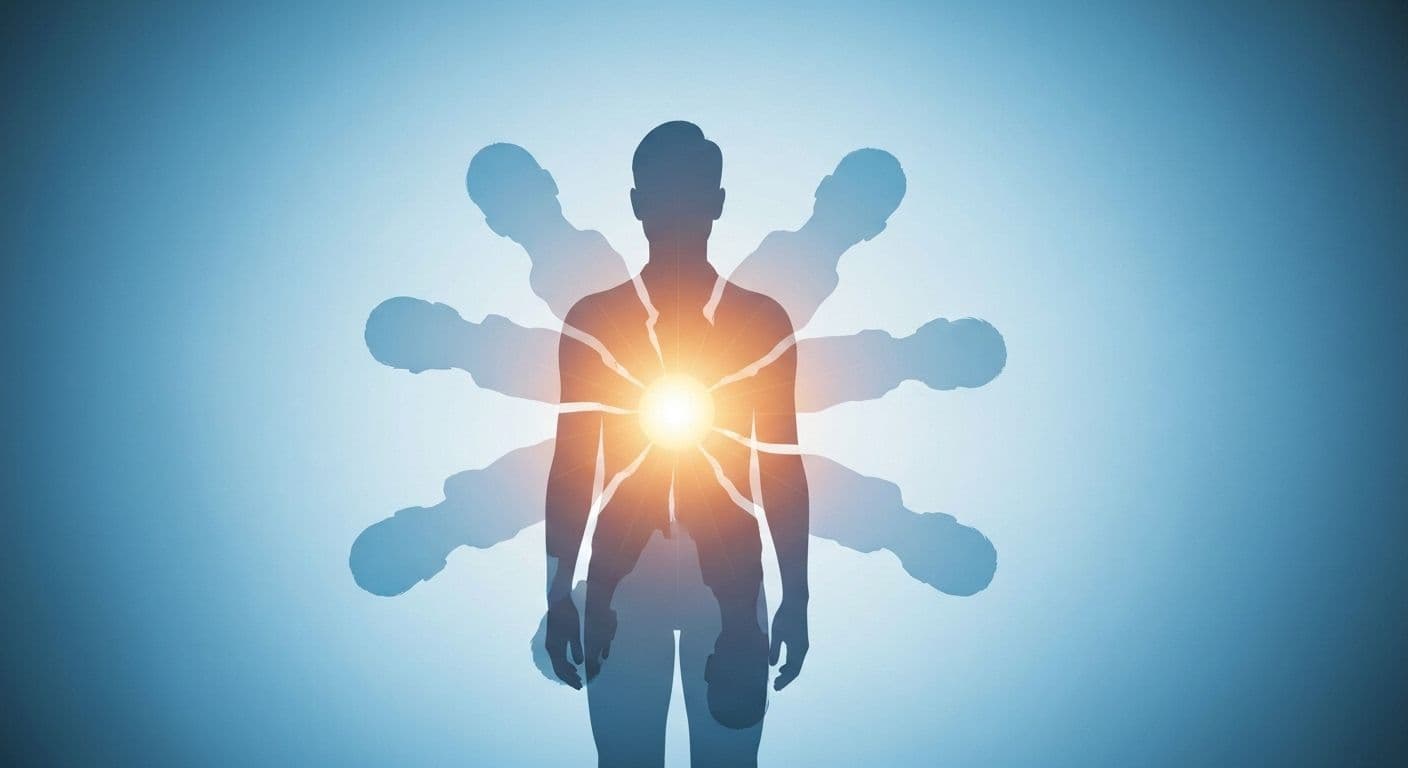 Person transitioning between different life roles illustrating self concept self awareness and identity shifts