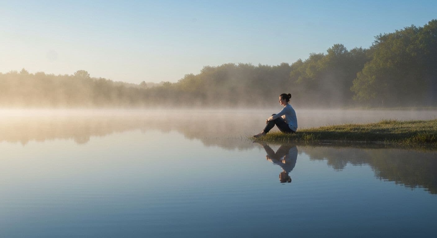 Person practicing simple self-awareness for dummies techniques in daily life