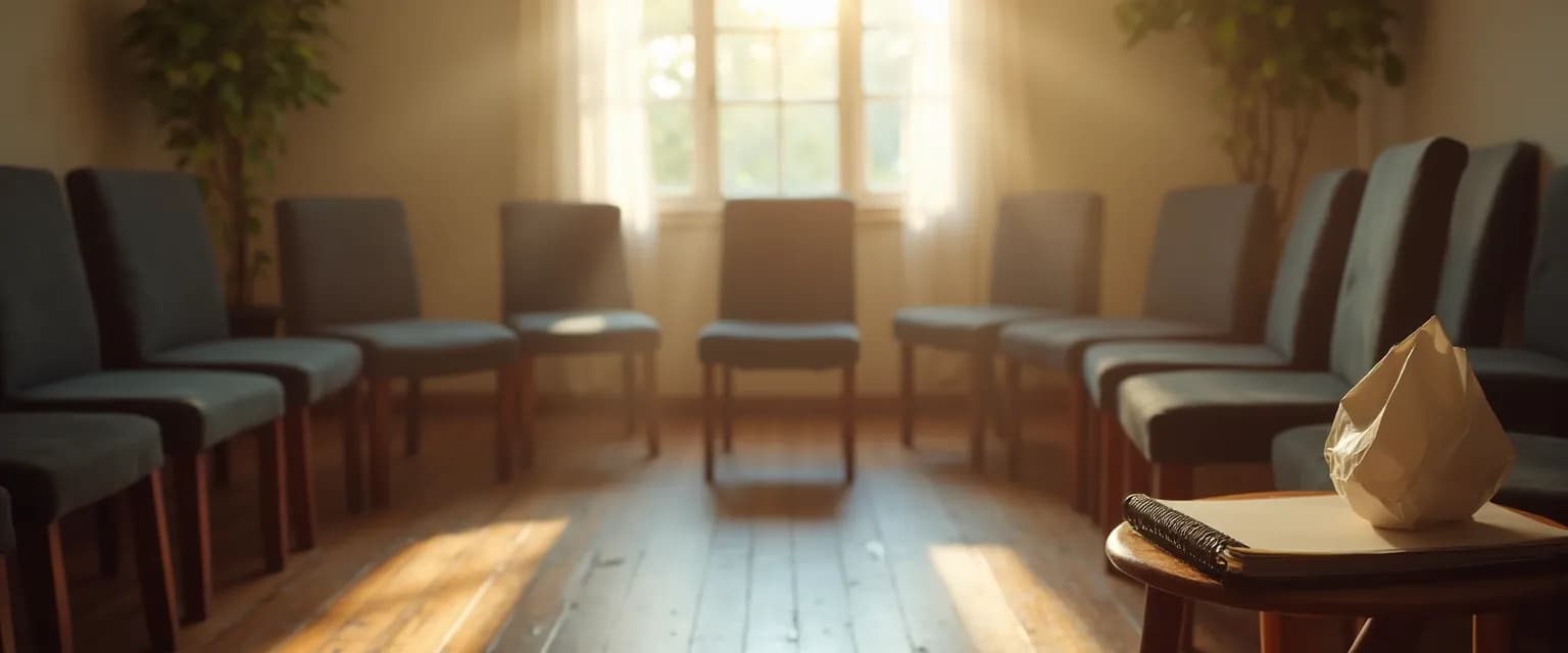 People participating in a GriefShare support group meeting in a welcoming circle setting