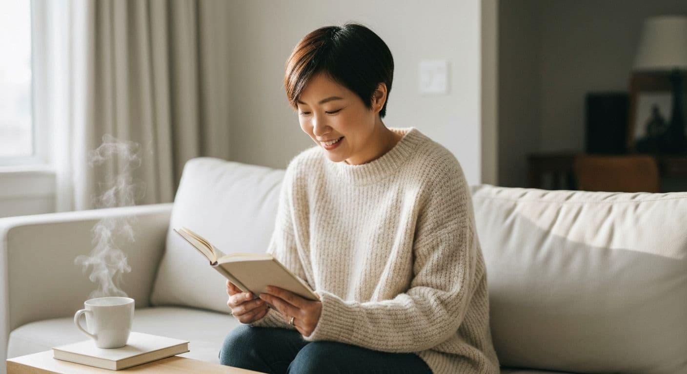 Person practicing Tasha Eurich's self-awareness framework during morning routine with reflection and mindful awareness