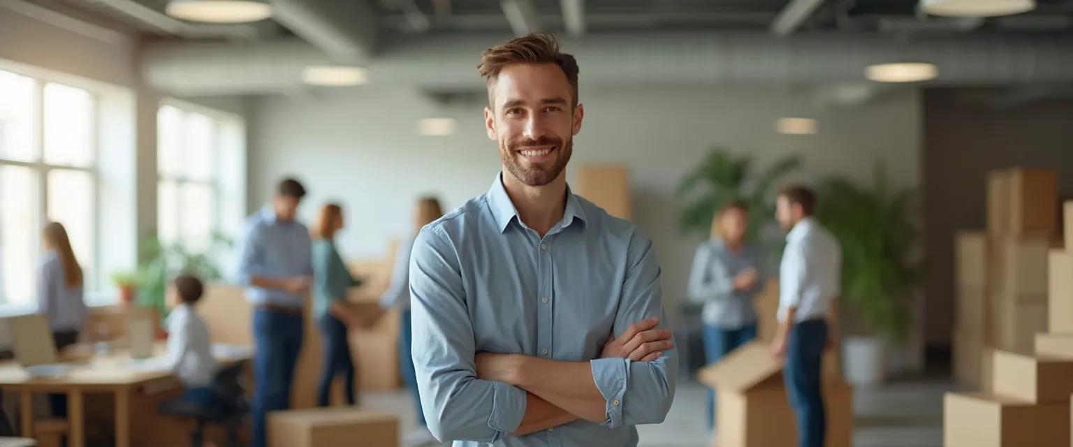 Professional maintaining confidence during organizational transitions in a changing workplace