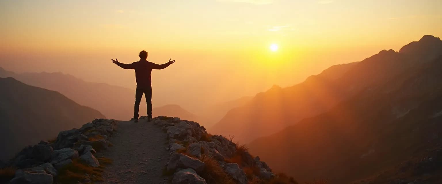 Person demonstrating confidence through resilience building exercises in challenging situation