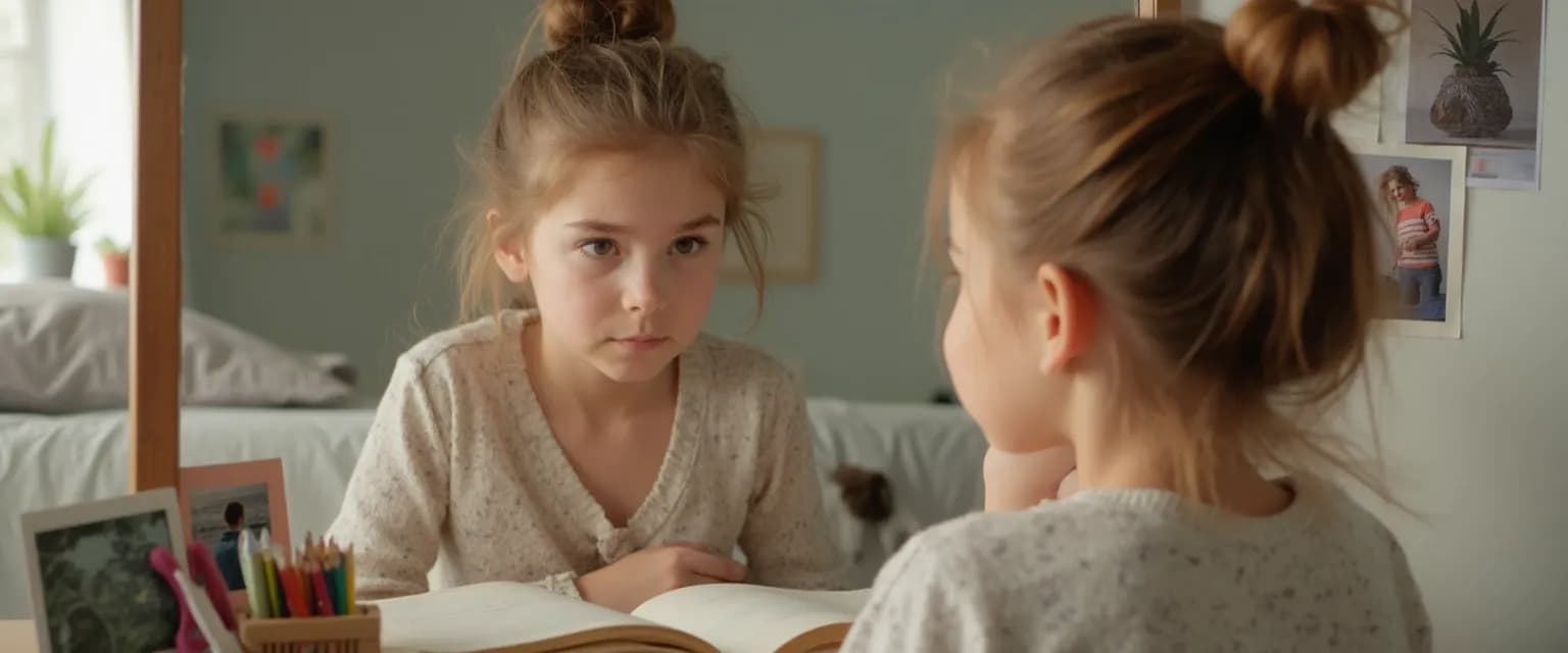 Teen demonstrating healthy self-awareness in adolescence through thoughtful reflection