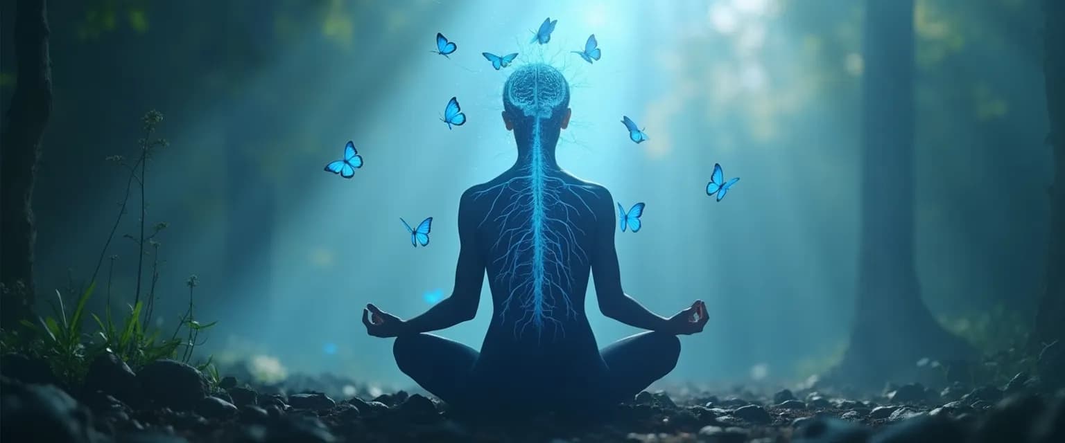 Woman practicing daily mental exercises for reconditioning the body to a new mind