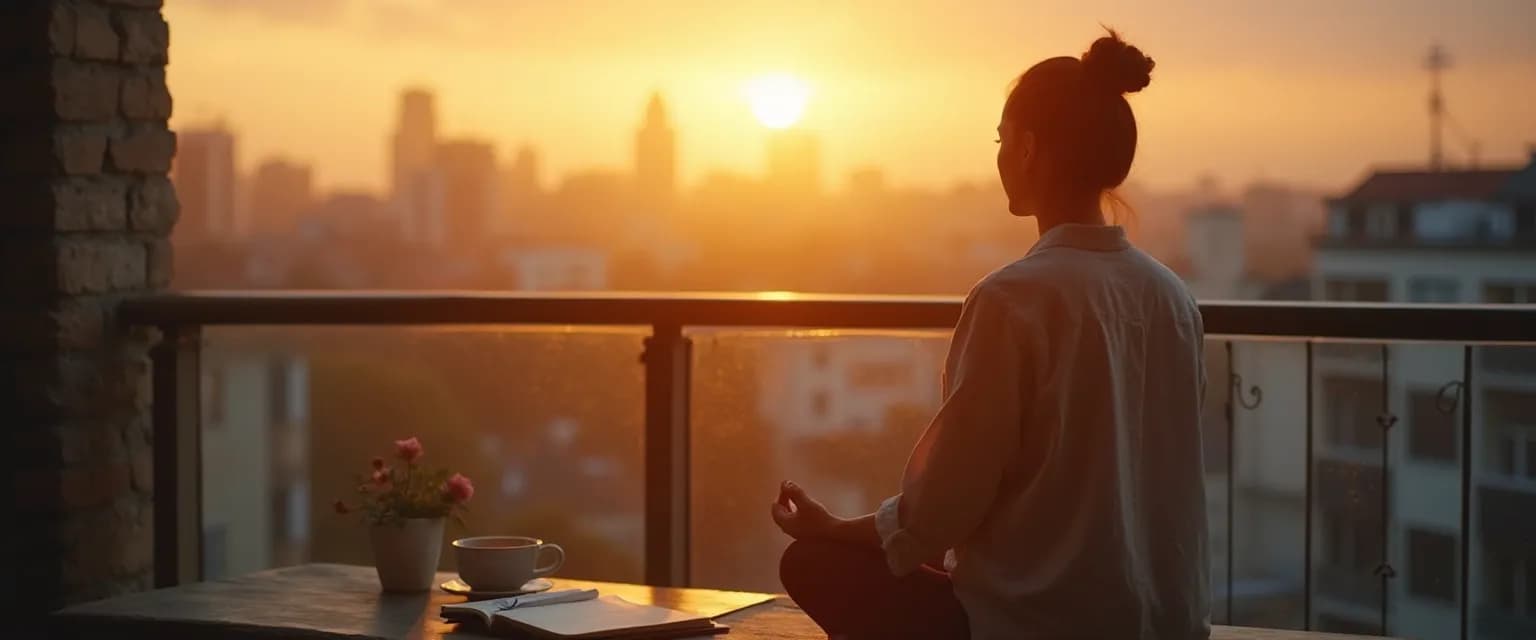 Person practicing daily self awareness and social awareness rituals