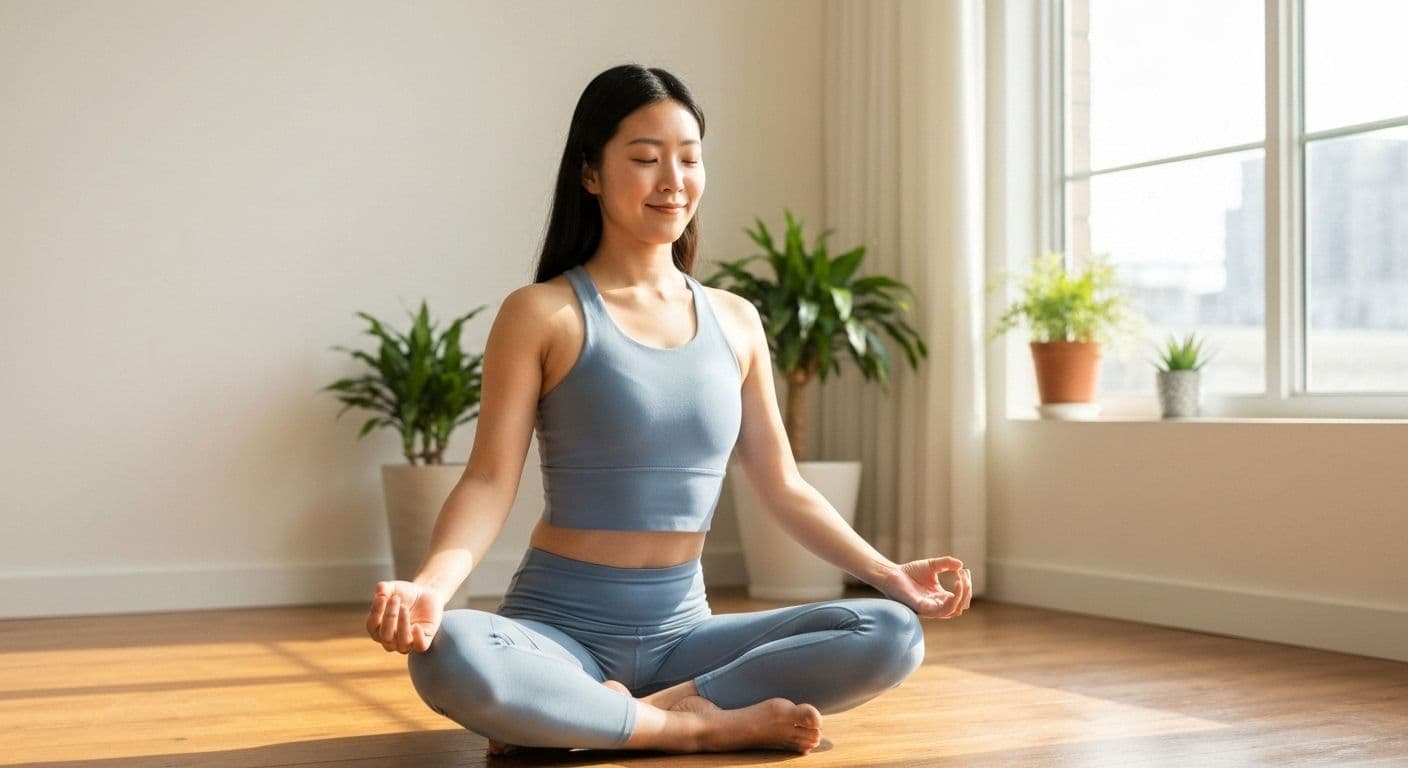 Person practicing 5-minute mindfulness during morning coffee routine