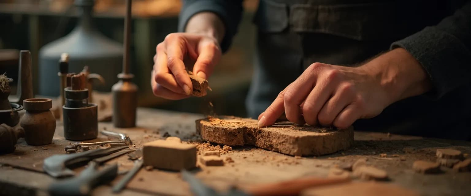 Person successfully dealing with anger and frustration through productive activity