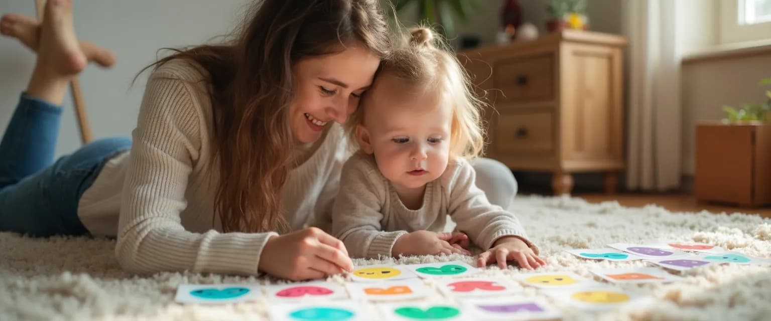 Parent teaching child self awareness, self management and social awareness skills through emotional intelligence activities