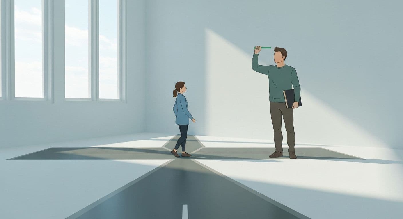 Person practicing awareness in psychology during daily decision-making moments