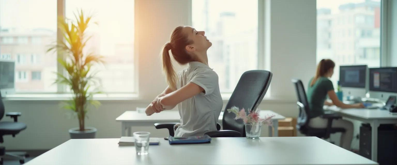 Professional demonstrating micro-movement exercises for health and wellbeing at work